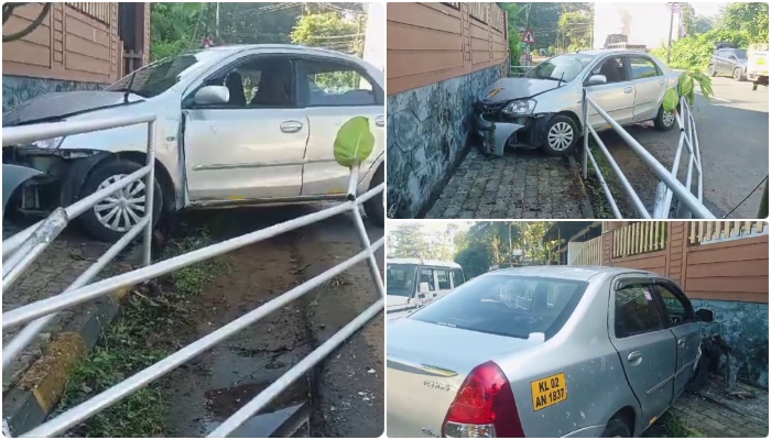 sabarimala pilgrims car met with an accident in kottayam 4 people injured 