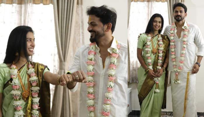 Daali Dhananjaya Dhanyatha engagement photo gallery mrq