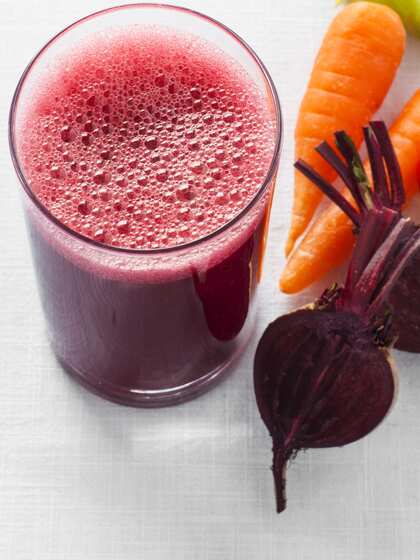 Beetroot carrot juice