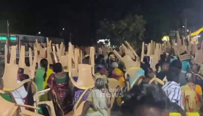 AIADMK gave chairs for free to workers who attended party conference in Thirupur 