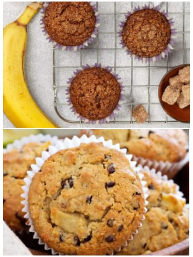 Homemade banana and chocolate muffin cake recipe