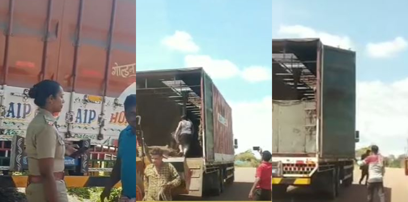 police stopped karnataka registration lorry fo attempt to dumping buffalo deadbody in vazhikkadavu nadukani churam