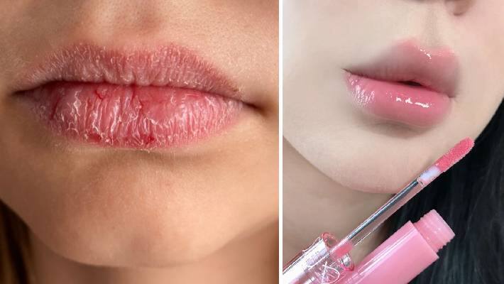 healthy ingredients lip balm in winter 