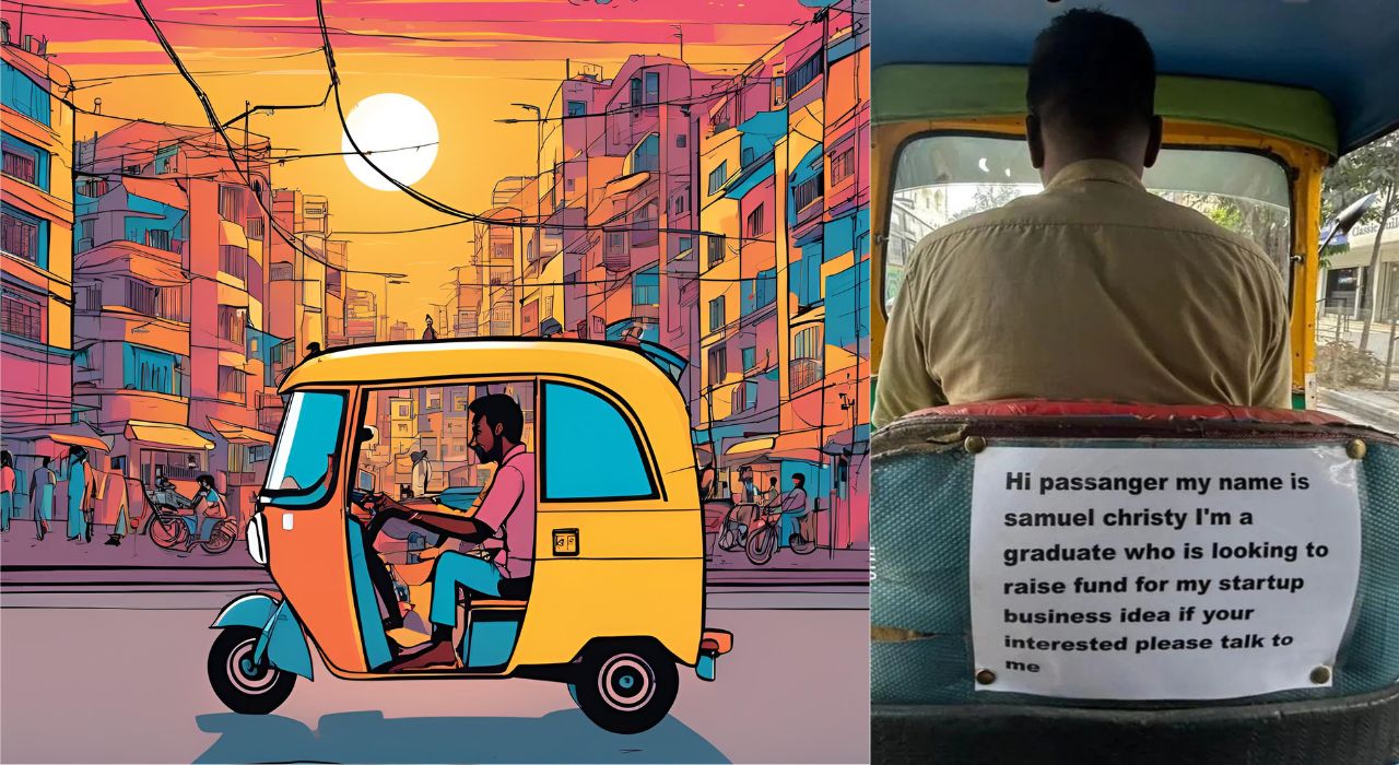 peak Bengaluru moment auto driver makes startup pitch to passengers san