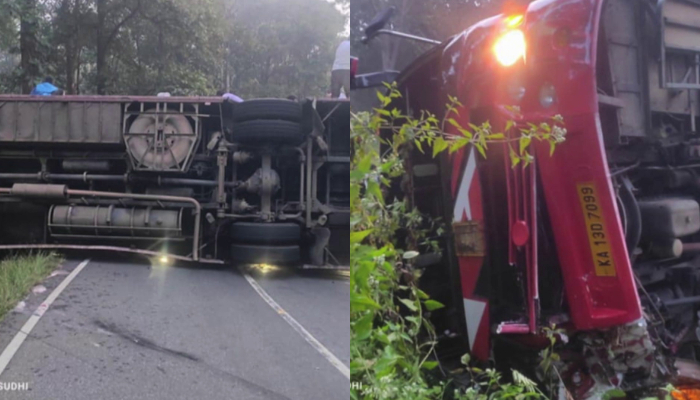 Bus carrying Sabarimala pilgrims overturned in Tirunelli, Wayanad; Many people were injured accident news