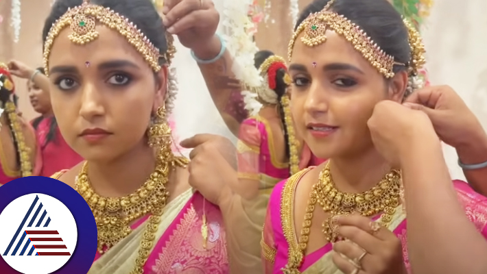 annayya actress Nisha Ravikrishnan has become a bride for the eighth time video viral suc