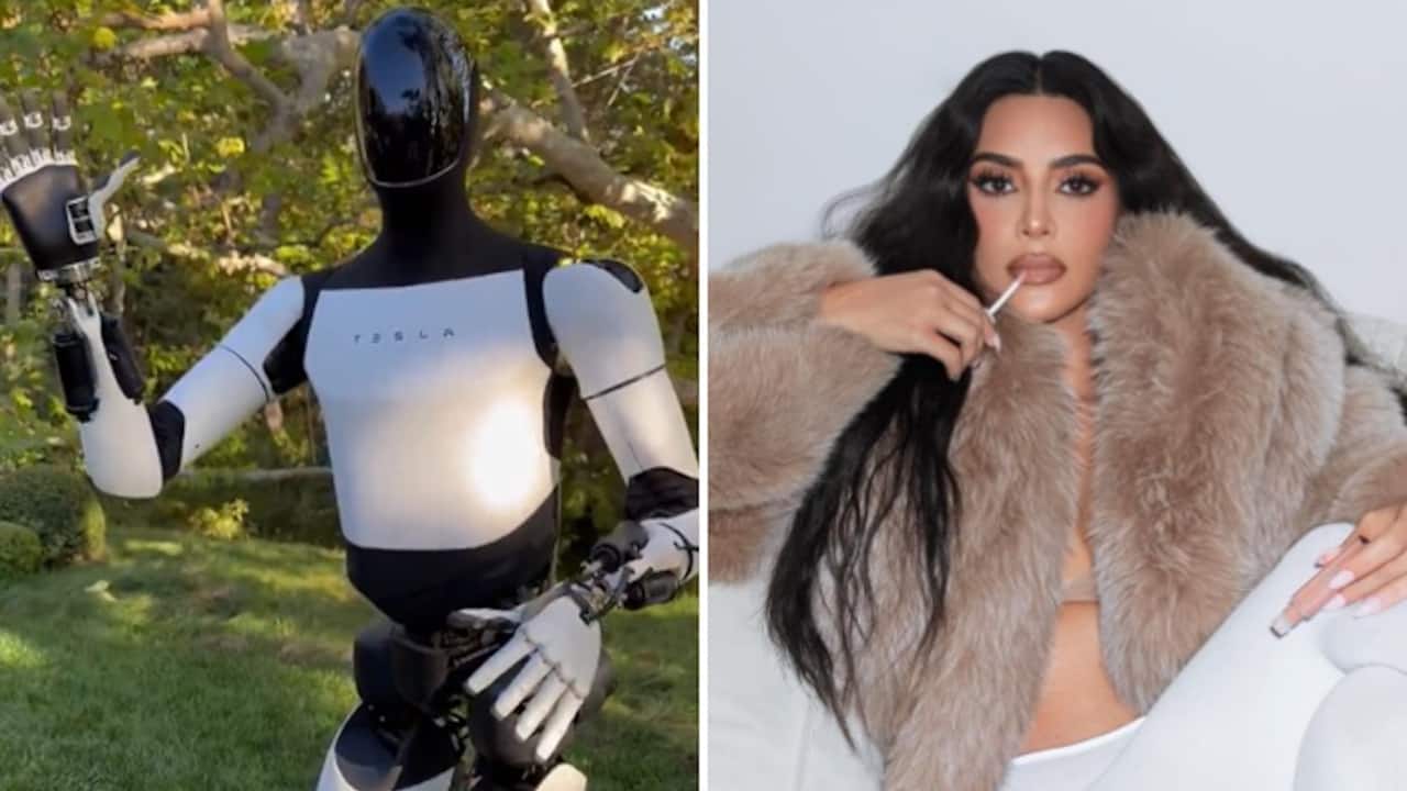  WATCH: Kim Kardashian's fun interaction with Elon Musk's humanoid robot Optimums