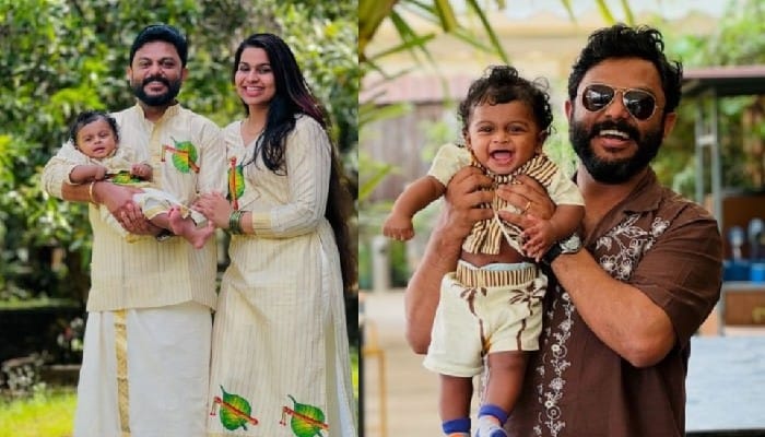 rj mathukkutty shares pic with his little son