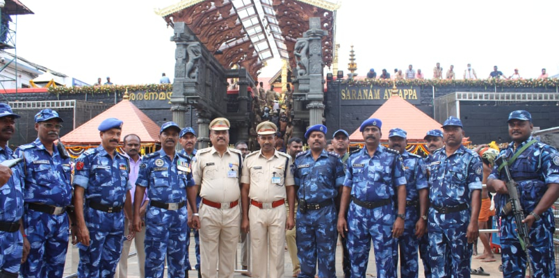 Sathyanarayana and S Sundaramurthy, members of the Rapid Action Force got Promotion at Sabarimala