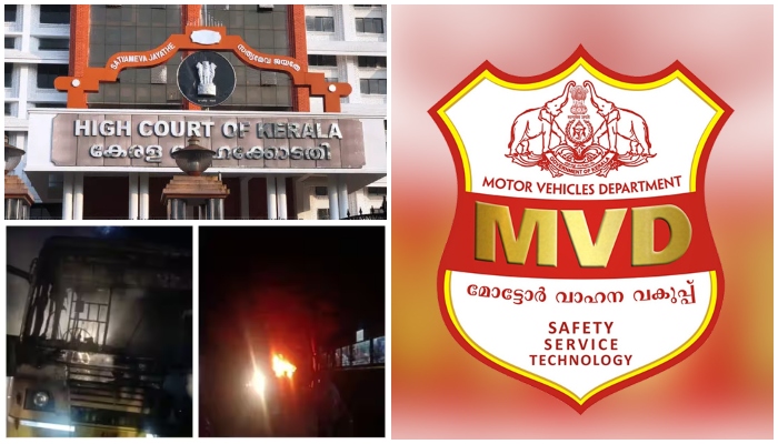 MVD Report says that cause of KSRTC Bus fire accident Sabarimala not found