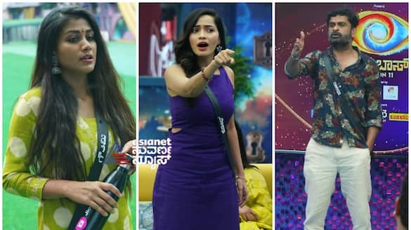 bigg boss kannada 11 shobha shetty heated argument  against ugram manju and gauthami jadav gow