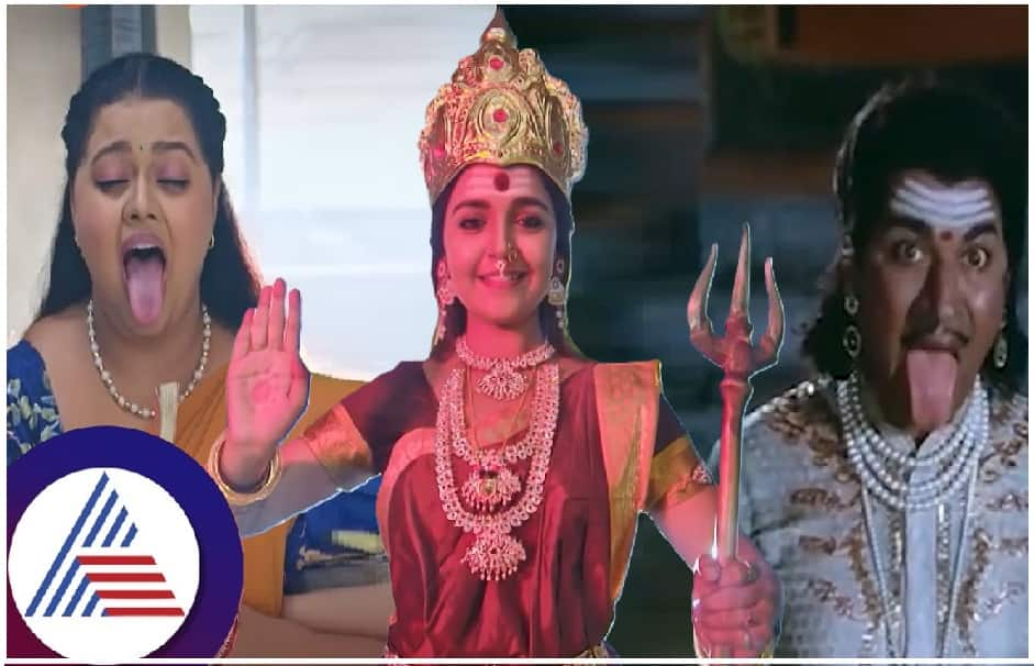 Paaru turns into Devi avatar to teach English to Gundamma in Annayya serial pav