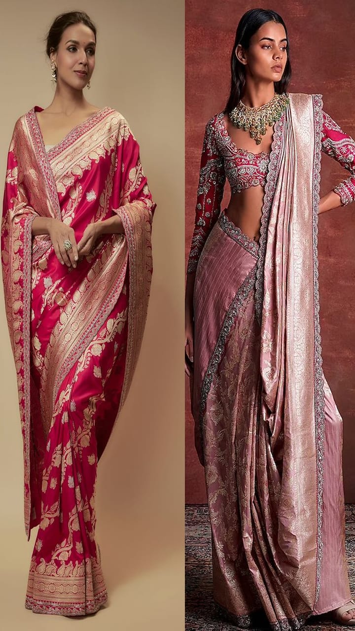 wedding season 7 different designs of Banarasi sarees for the bride to be