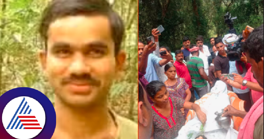 Naxal Vikram Gowda cremated by family members at karkala rav