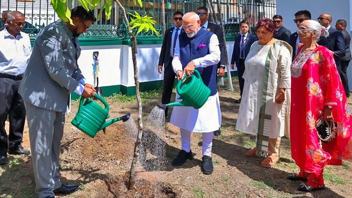 PM Modi awarded Guyana's highest civilian honour; Participates in 'ek ped ma ke naam' initiative vkp