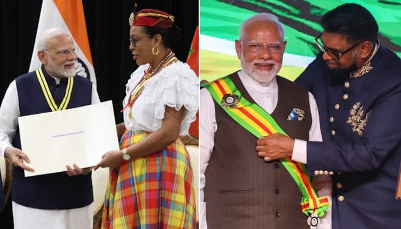 PM Modi conferred with Dominica and Guyana's top awards, dedicates it to 140 crore Indians (WATCH)