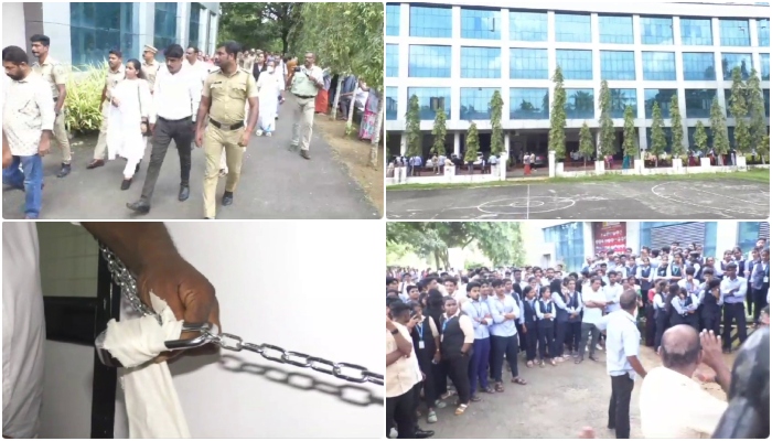 Private Bank trying to foreclosure college building in ernakulam student protesting 