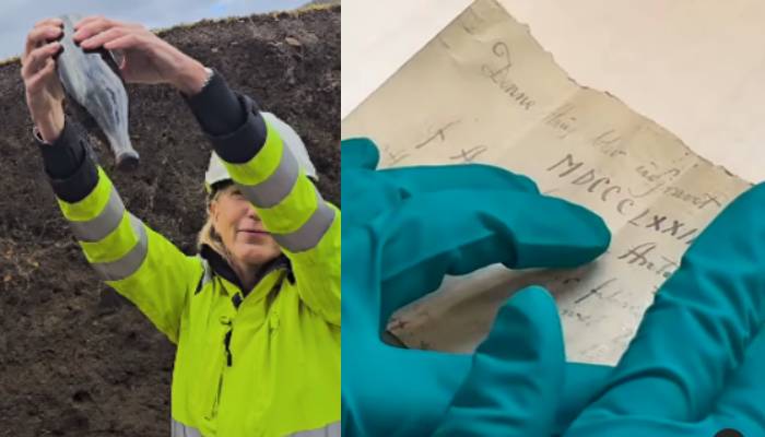 archaeologists letter in a bottle in Viking era burial spot 