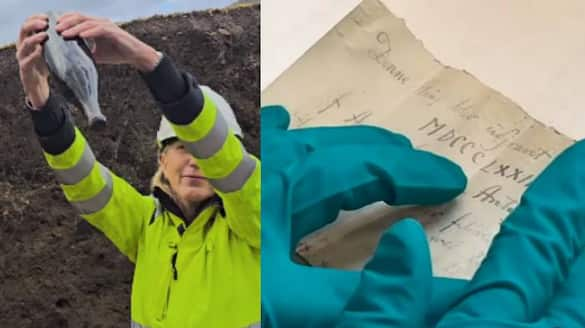 archaeologists letter in a bottle in Viking era burial spot 