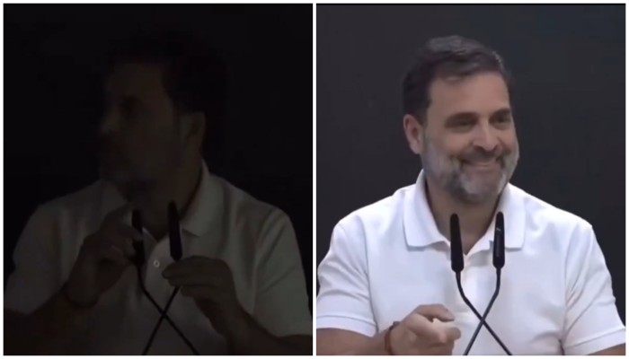 'Adani power, Modi power': Rahul Gandhi's presser on US indictment faces power cut, WATCH viral video shk