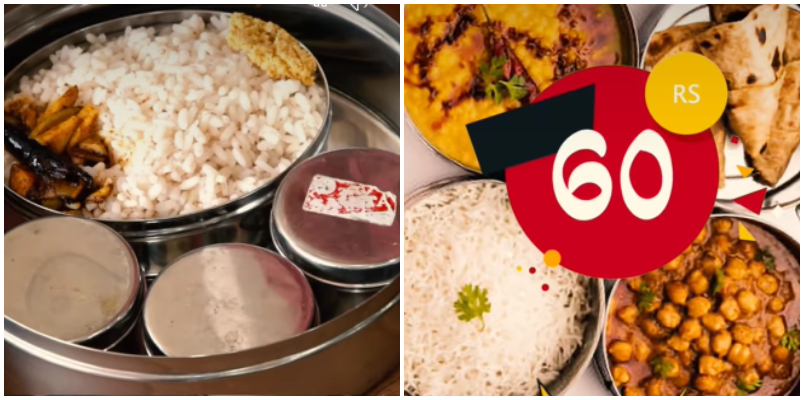 With one click tasty meals will get 60 rupees for a budget lunch