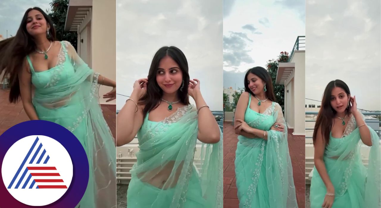 Niveditha Gowda New Social Media Reels in Saree Fans comments on Her Dress san