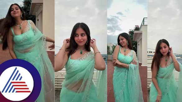 Niveditha Gowda New Social Media Reels in Saree Fans comments on Her Dress san