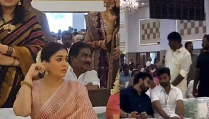 Nayanthara and Dhanush Avoid Interaction at Producer Aakash Baskaran's Wedding san