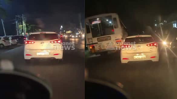 car blocks ambulance on road while travelling to hospital with patient at kasaragod