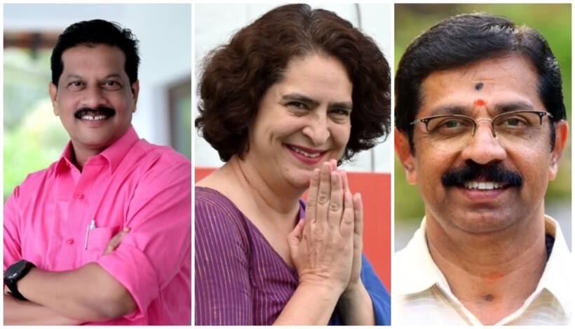 Kerala: Priyanka Gandhi leads in Wayanad, U R Pradeep in Chelakkara; Neck-and-neck race in Palakkad