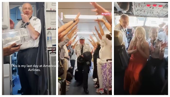 video of an American Airlines pilot takes his final flight with co pilot daughter goes viral 