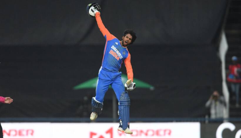 Tilak Varma smashes 151 off 67 balls, sets world record with 3rd consecutive century