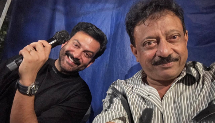 ram gopal varma visits empuraan location prithviraj sukumaran mohanlal