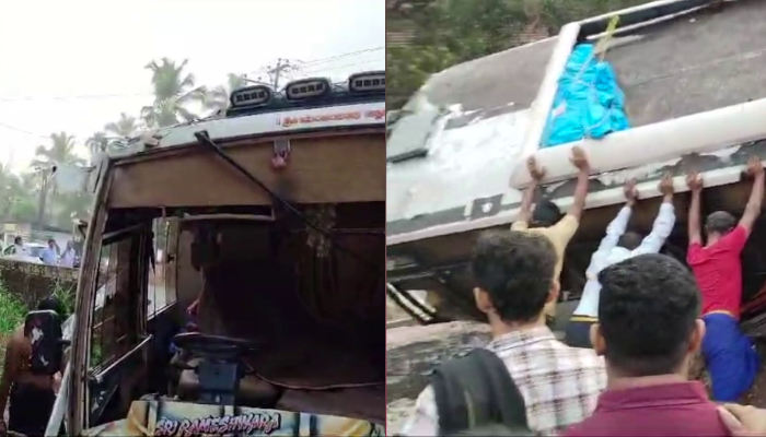 Bus carrying Sabarimala pilgrims overturned in Kannur accident latest news; Pilgrims injured 