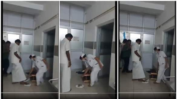 Video shows nurse carrying Congress MLA's footwear at Tamil Nadu hospital, sparks outrage  (WATCH) shk