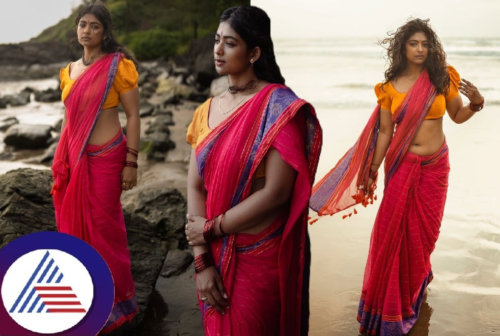 Bhoomi Shetty wears saree on beach: Photos go viral vkp