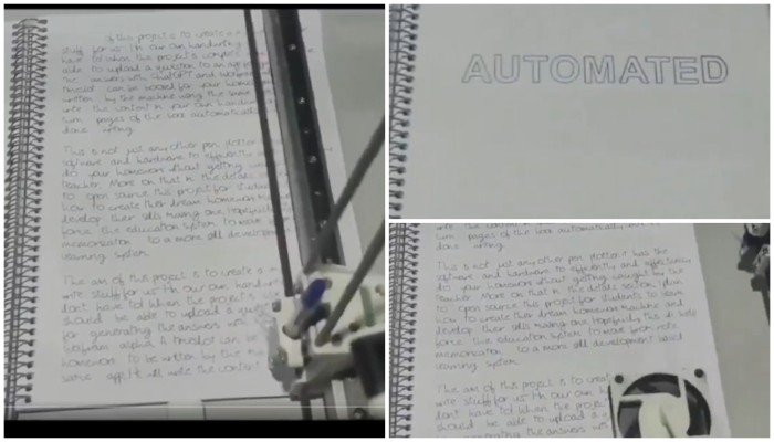 AMAZING! Kerala teen builds automated machine that uses AI to write homework in his handwriting (WATCH) shk