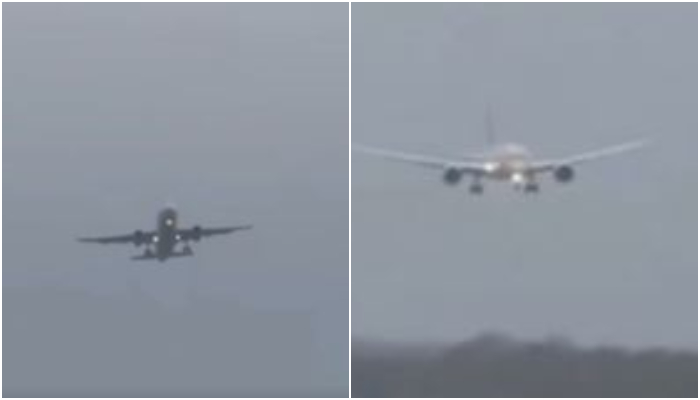 saudia pilot praised for remarkable landing at london during storm bert watch video