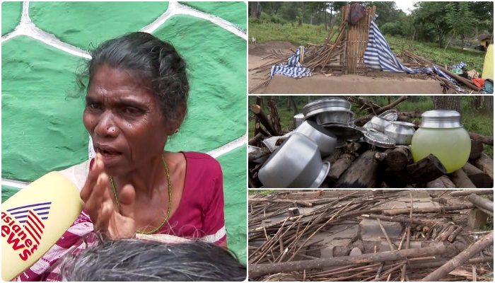 forest department demolished the huts where tribals lived in wayanad 