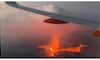 video of a volcanic eruption captured from the plane has gone viral on social media 