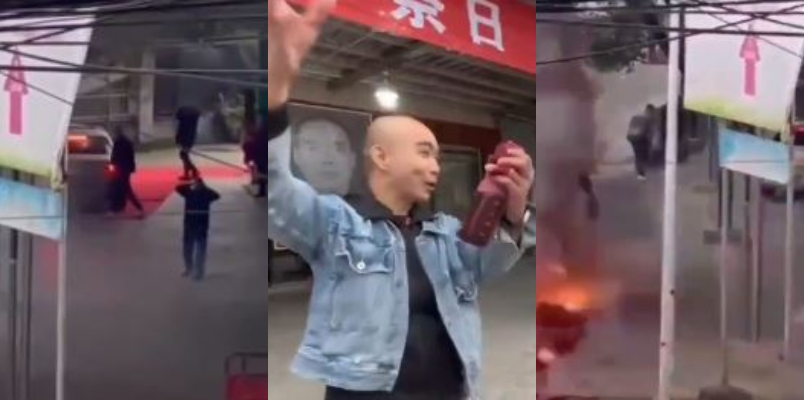 Murderer bursts firecrackers held party outside victims home celebrate release after 20 years jail 