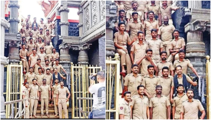 sabarimala latest news Photo shoot of the policemen at the Pathinettampadi; High Court with severe criticism