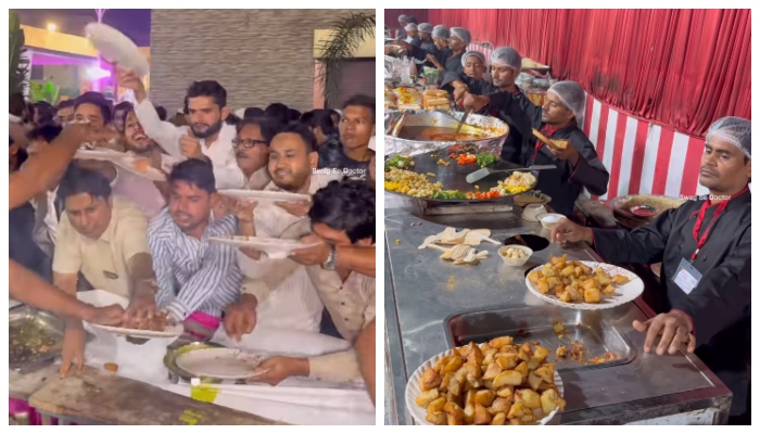 Video Aptly Represents Demand Of Non veg Over Veg Food At A Wedding goes viral