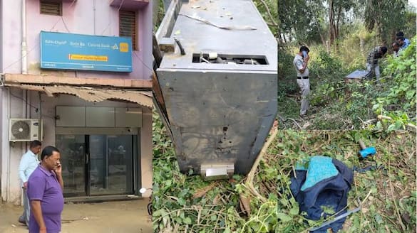 Bengaluru Canara Bank ATM Robbery Gang carried away Machine in Auto sat