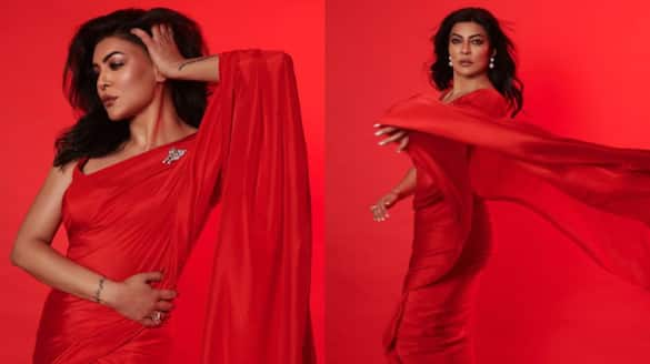 Sushmita Sen takes us back to her Miss Chandni era with her red saree  