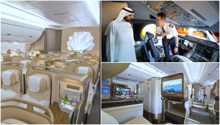 Sheikh Mohammed explores new Airbus A350  in dubai 