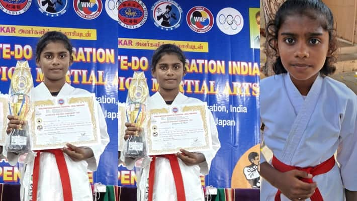 Karate Competition: Ramanathapuram district school girl achievement tvk