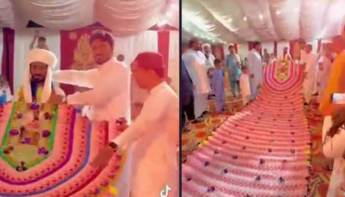 pakistan groom wears cash garland worth 1 lakh PKR video 