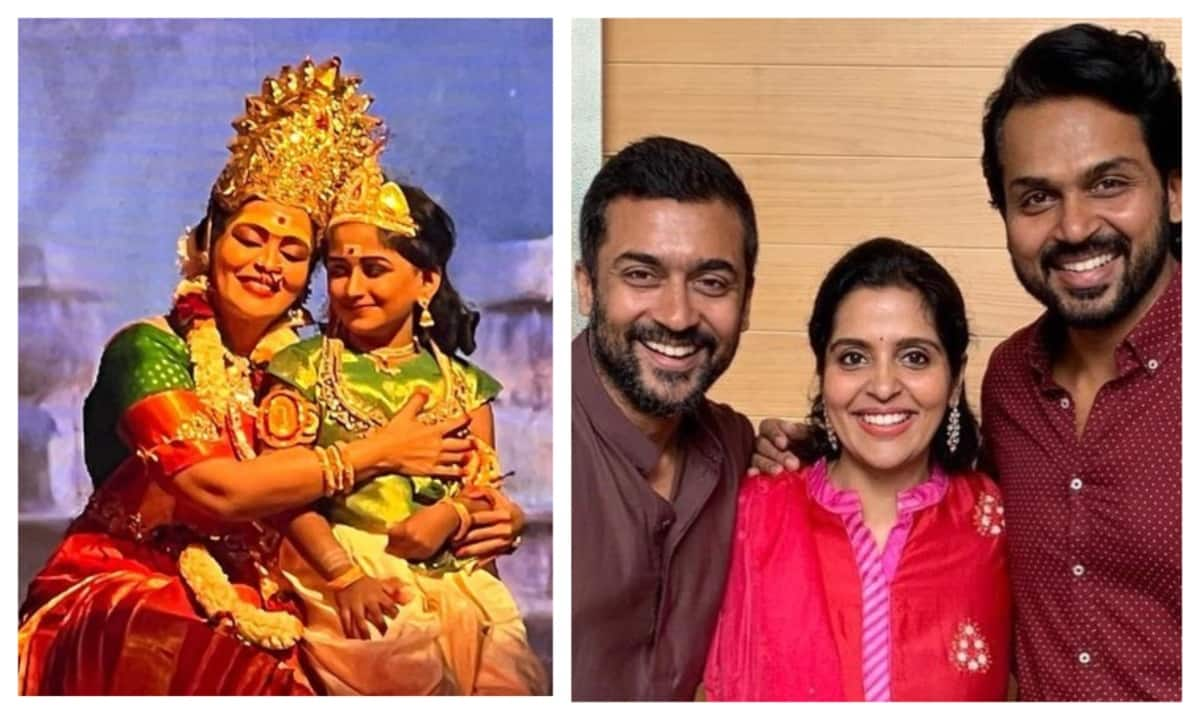 Suriya and karthi  sister Brinda acted in stage Play viral pics mma