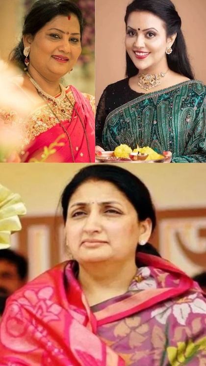 Who are the wives of Shinde, Fadnavis, and Ajit?